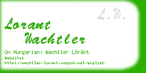 lorant wachtler business card