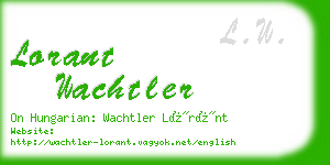 lorant wachtler business card